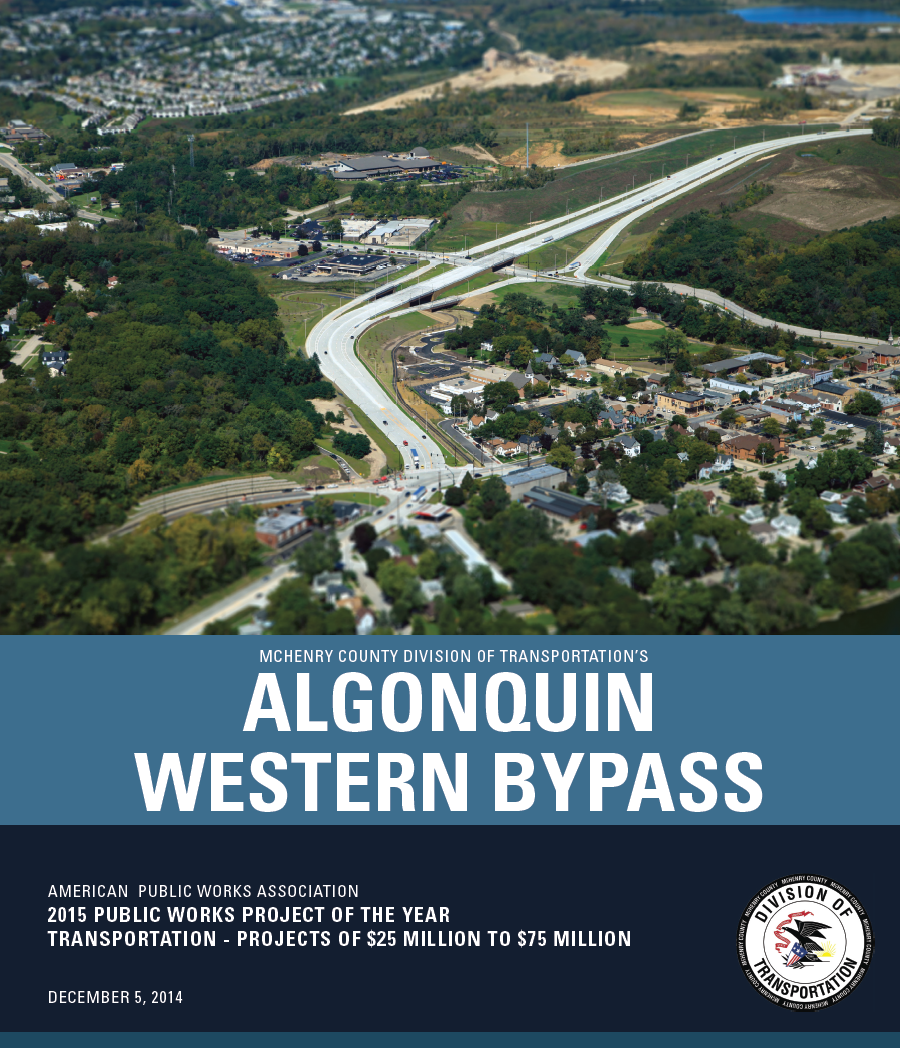 Algonquin Western Bypass 2015 Public works Project of the year