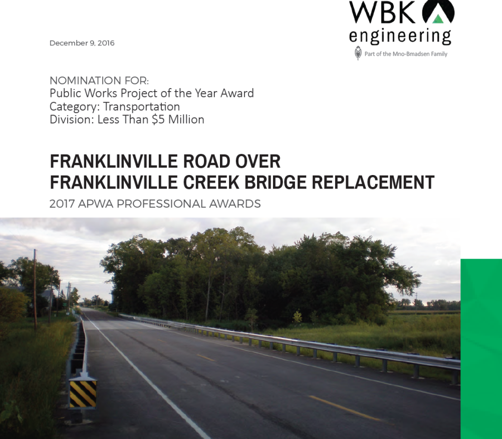 Franklinville Road Award