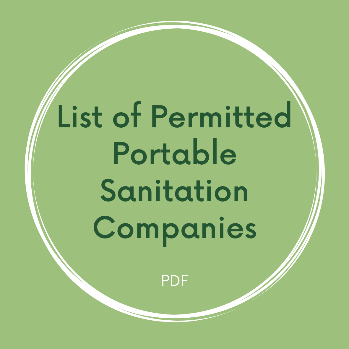 List of Permitted Portable Sanitation Companies Link