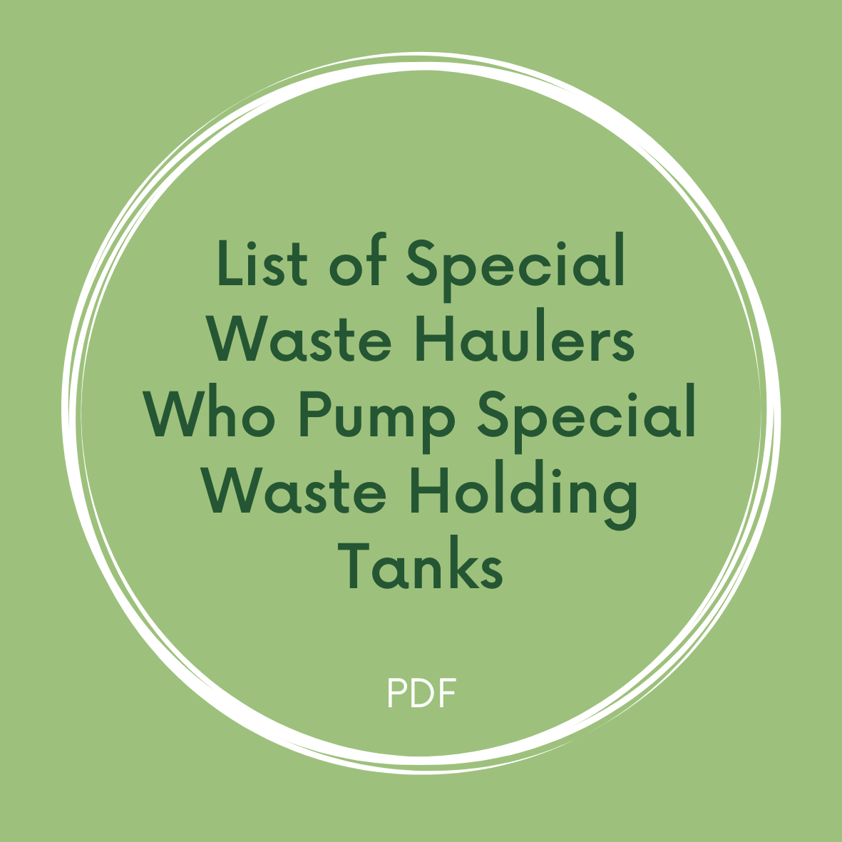 pdf file List of Special Waste Haulers Who Pump Special Waste Holding Tanks