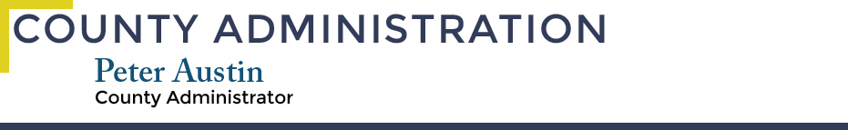 Office of the County Administration - Peter Austin, County Administrator