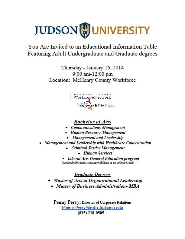 Judson University 011614